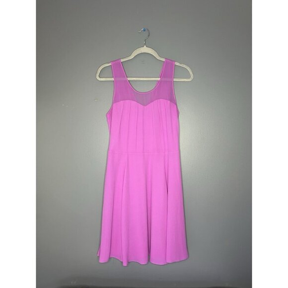 Express Dresses & Skirts - Express Flowy Chiffon Dress Womens 10 Fuchsia Pink Purple Fit & Flare Party Date